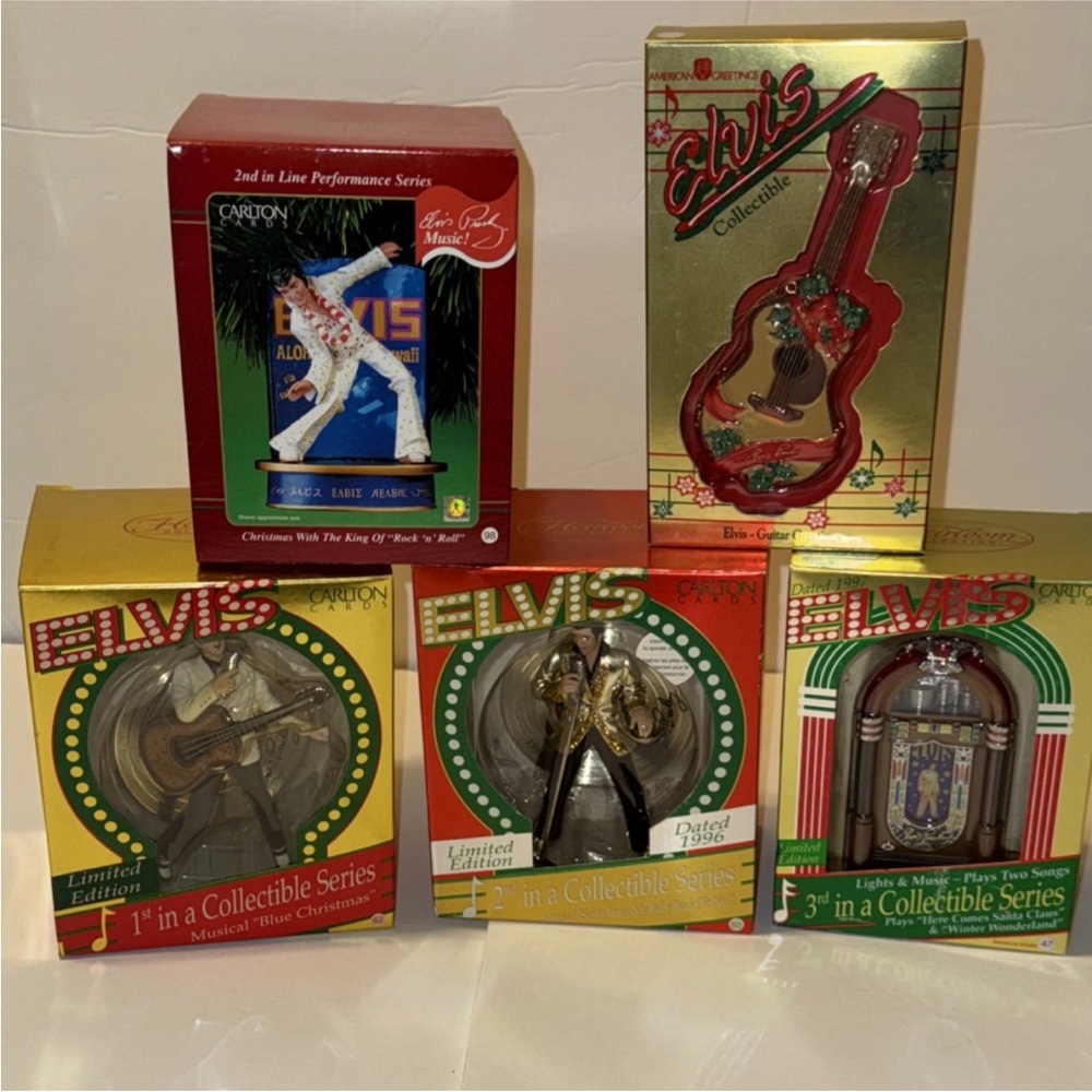 Elvis Collectible Ornament Set 1995-2001